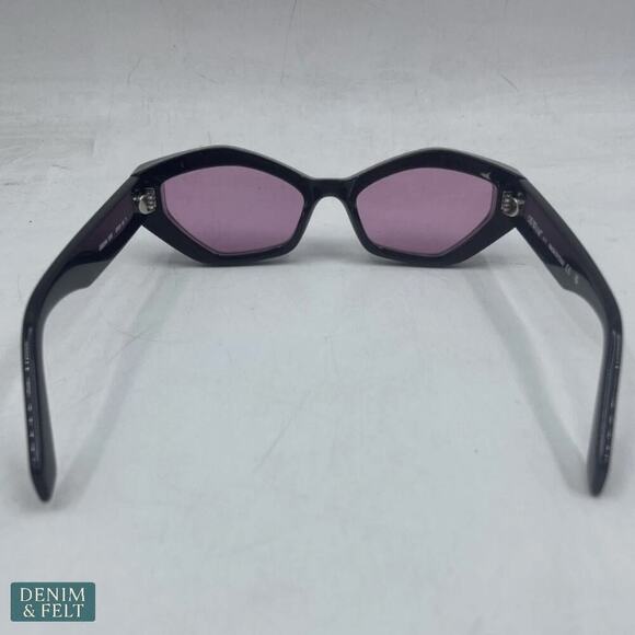 Off-White Hilo Cat-Eye Sunglasses Black Pink Lens Acetate Made in Italy NEW main image 12